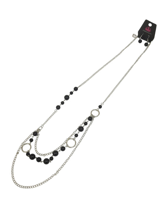 Collar y aretes de fantasía (PAPARAZZI)