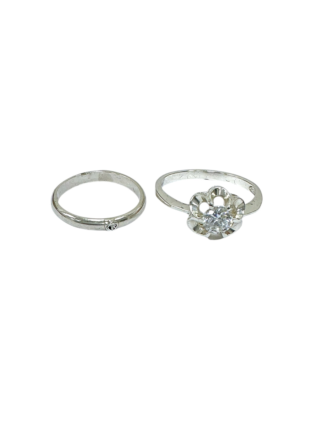 Dúo de anillos de plata (925)
