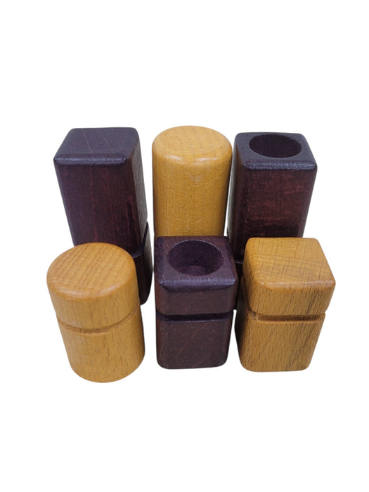Piezas de madera del juego Quarto