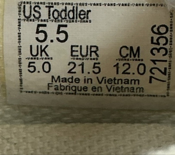Tenis para bebé 5.5 (VANS)