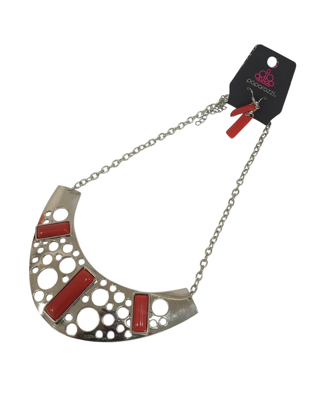 Collar y aretes de fantasía (PAPARAZZI)