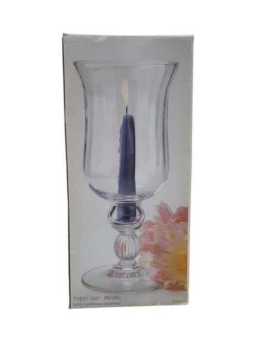 Portavelas de vidrio transparente REGAL tipo Hurricane