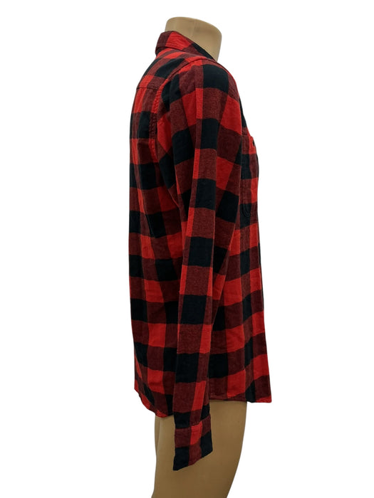 Camisa Sonoma franela roja cuadros - vista lateral