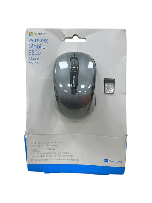 Microsoft Wireless Mobile Mouse 3500 - empaque original sellado vista frontal con receptor USB nano