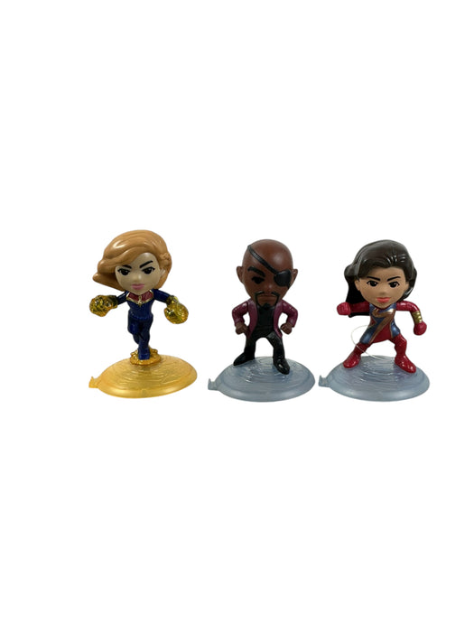 Kamala Khan, Nick Fury y Capitana Marvel (FUNKO)