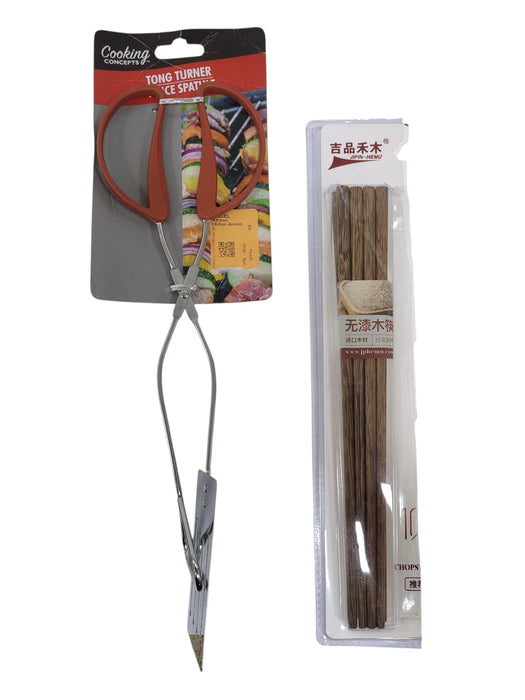 Pinza Espátula y Palillos Chinos (COOKING CONCEPTS)