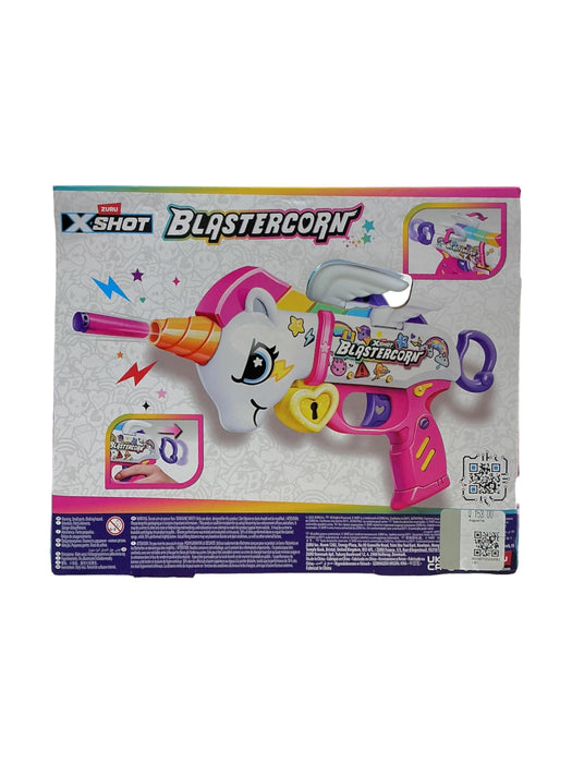 Detalle del blaster Blastercorn con diseño de unicornio