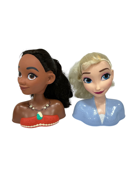 Cabezas de Peinado Moana y Elsa (DISNEY)
