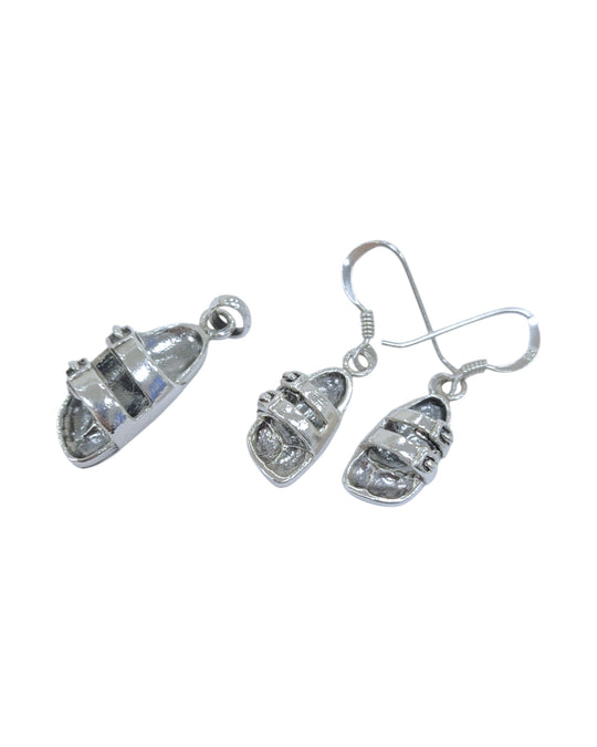 Aretes y dije de plata (925)