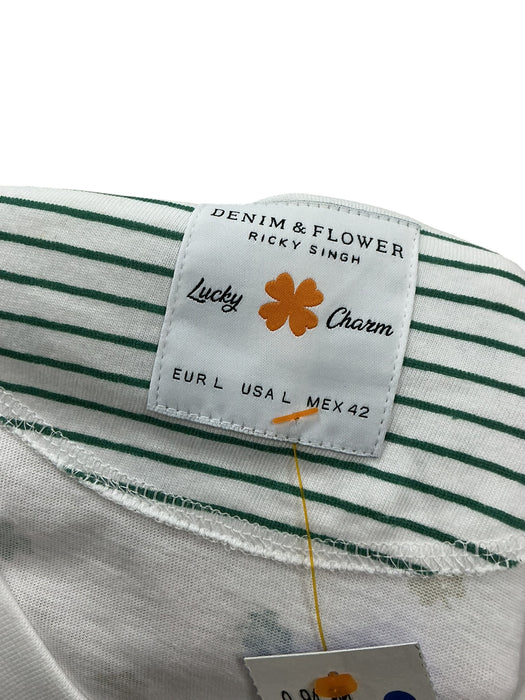 Playera L (DENIM & FLOWER)