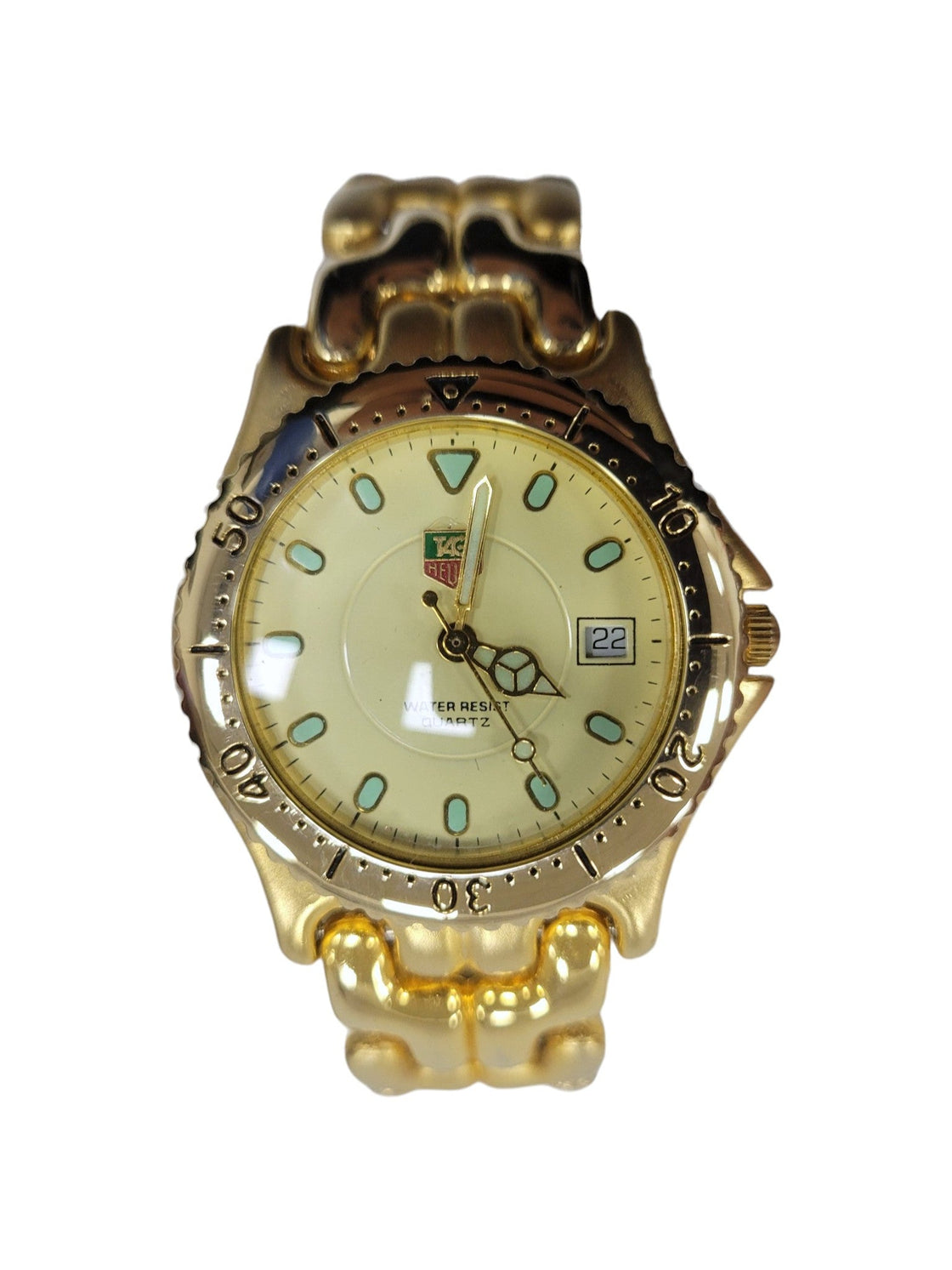 Reloj TAG HEUER dorado con esfera color crema