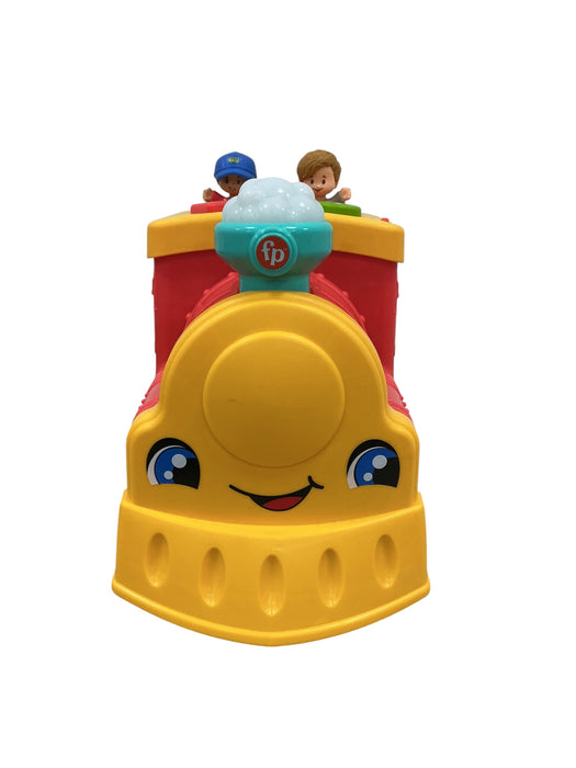 Frente del tren ABC Express con rostro sonriente