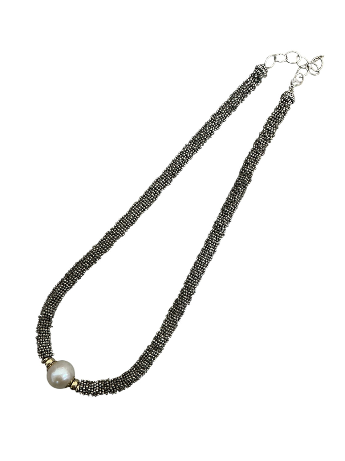 Collar de plata y oro 14k