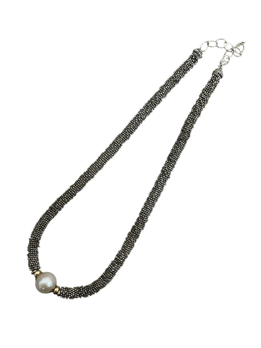 Collar de plata y oro 14k