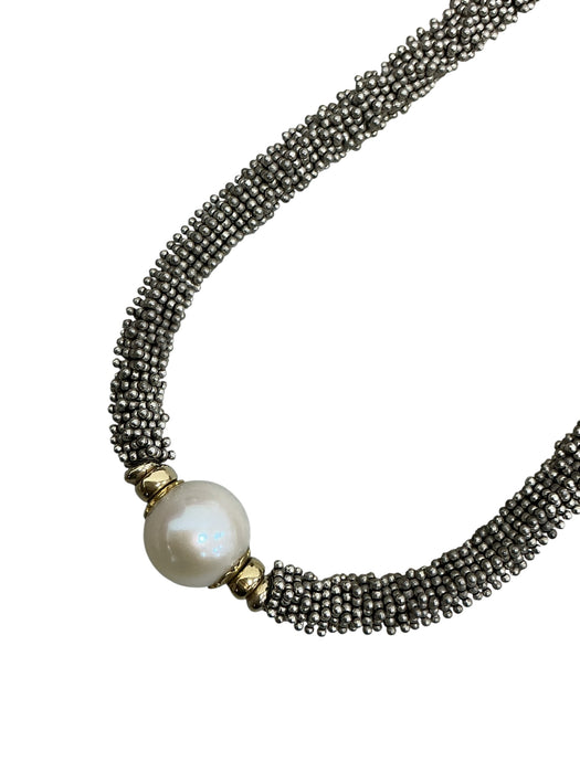 Collar de plata y oro 14k