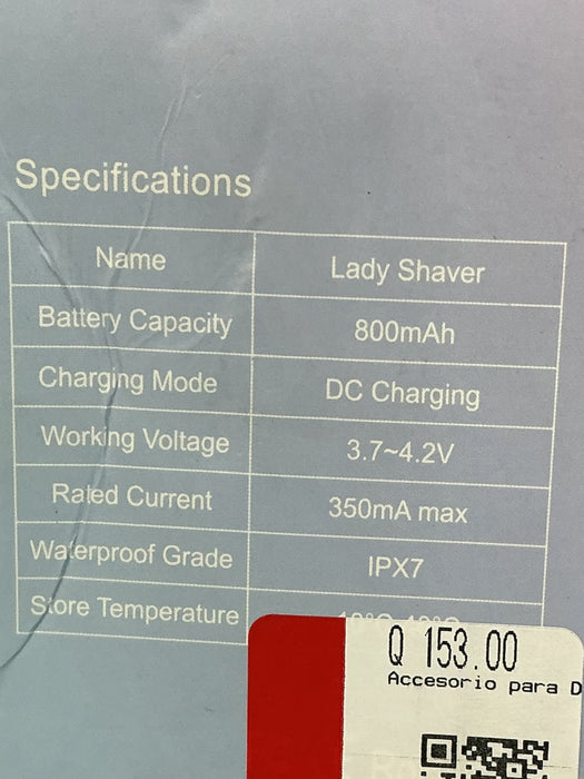 Afeitadora eléctrica (LADY SHAVER)