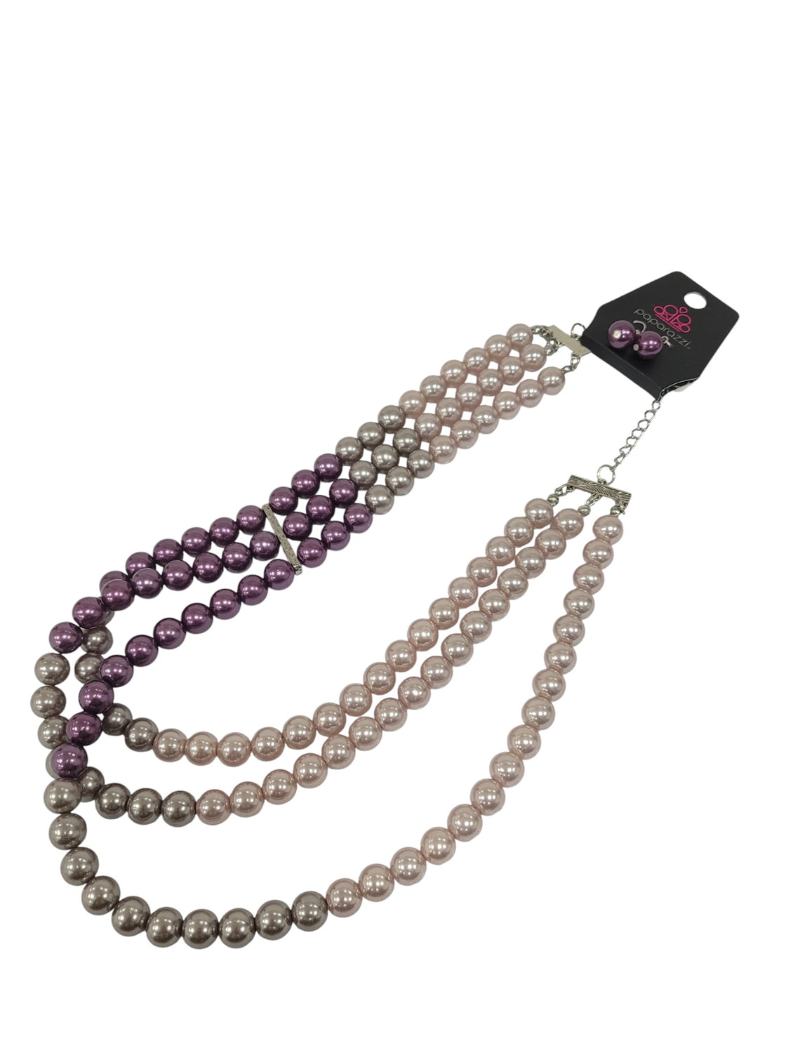 Collar y aretes de fantasía (PAPARAZZI)