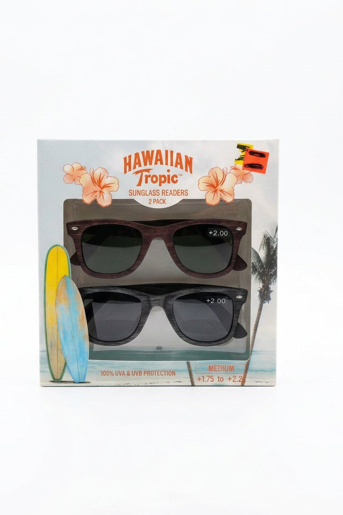 Dúo de lentes de sol para lectura +2.00 (HAWAIIAN TROPIC)