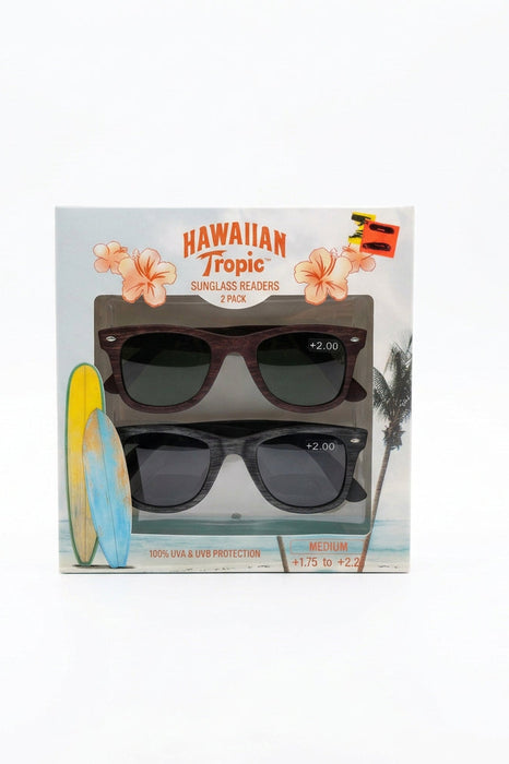Dúo de lentes de sol para lectura +2.00 (HAWAIIAN TROPIC)