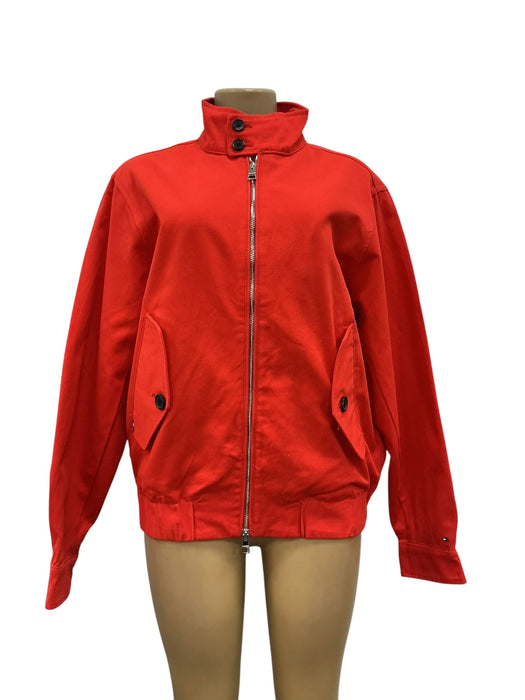 Chumpa Tommy Hilfiger roja - vista frontal con cremallera
