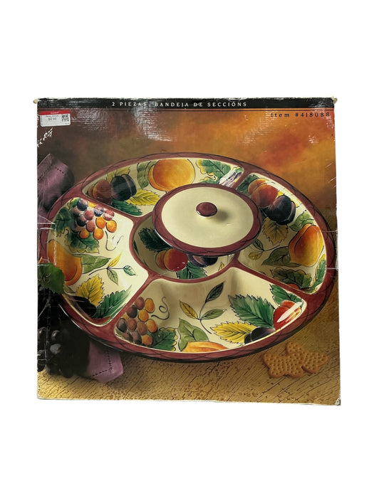 Bandeja dividida con tapa (CLAY ART)
