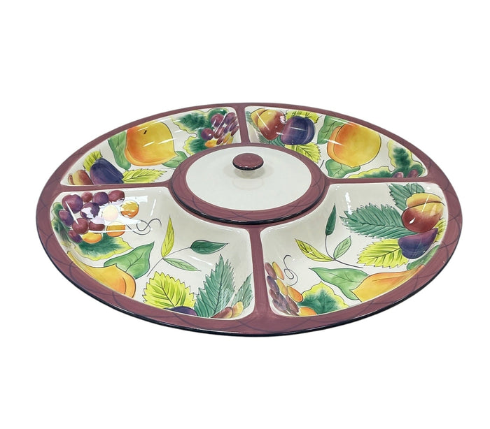 Bandeja dividida con tapa (CLAY ART)