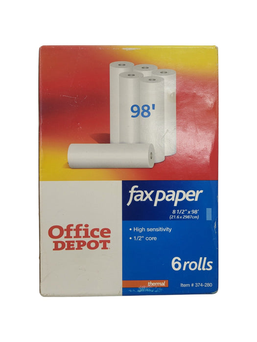 Set de papel térmico para fax (OFFICE DEPOT)