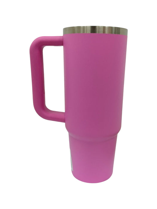 Stanley Quencher H2.0 40oz rosa fucsia - vista lateral trasera mostrando mango ergonómico