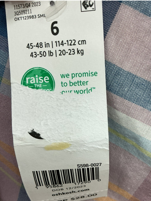 Camisa para niñ@ 6 (OSHKOSH)