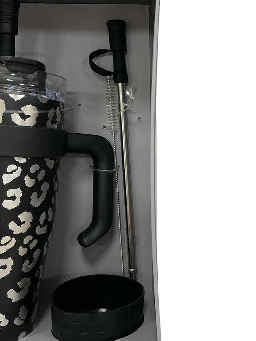 Tumbler 30oz Leopardo TRUE - Vista completa en caja