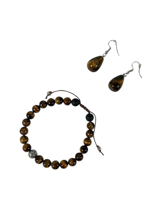 Pulsera y aretes de fantasía