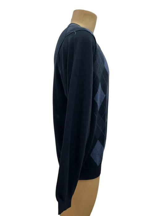 Sudadero Grayson & Dunn azul argyle - vista lateral