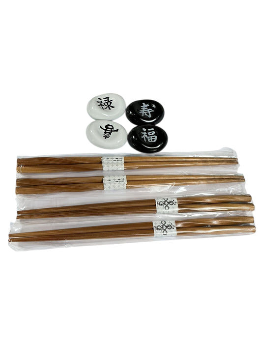Set de palillos y reposapalillos chinos