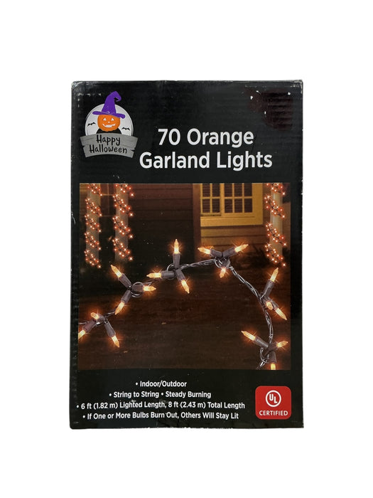 Guirnalda de 70 luces naranjas