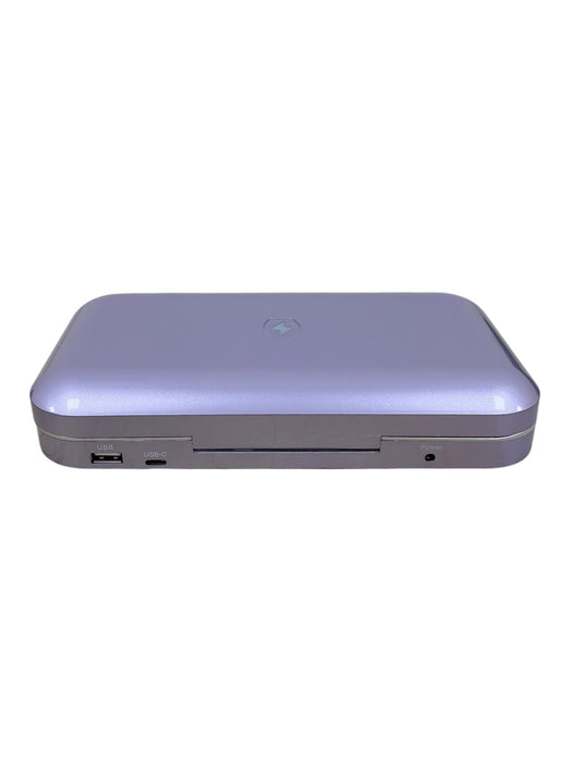 Esterilizador UV PhoneSoap - vista lateral con puertos USB-A, USB-C y entrada DC