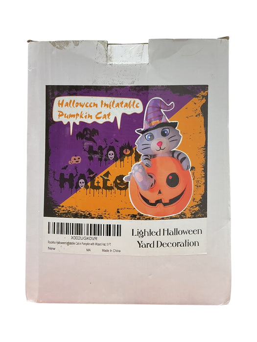 Inflable de gato y calabaza