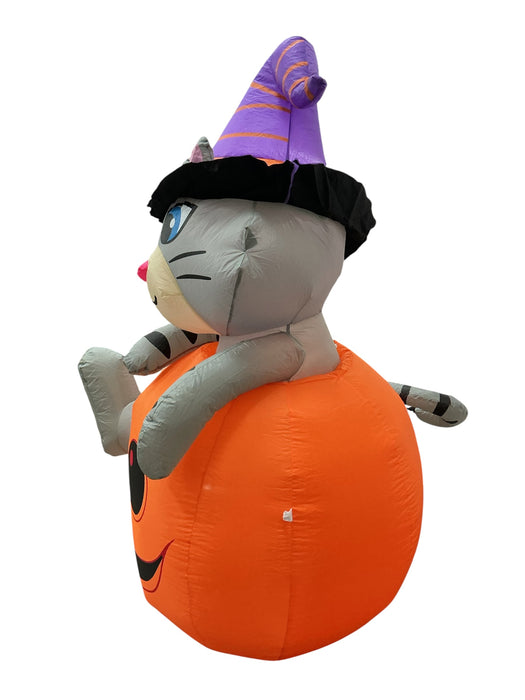 Inflable de gato y calabaza