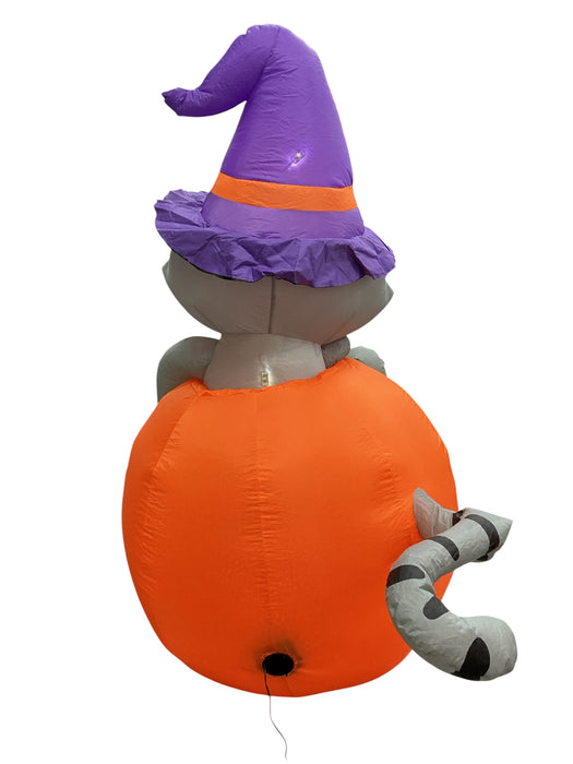 Inflable de gato y calabaza