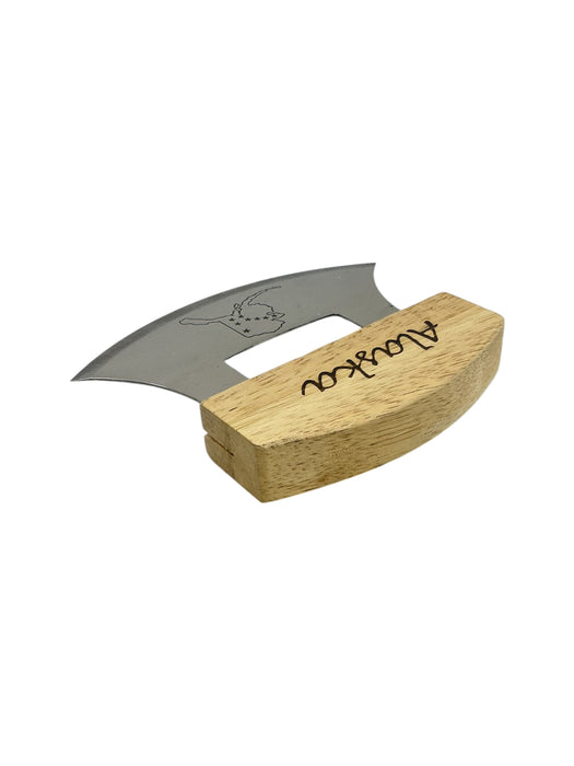 Cuchillo ulu con soporte (ALASKAN)