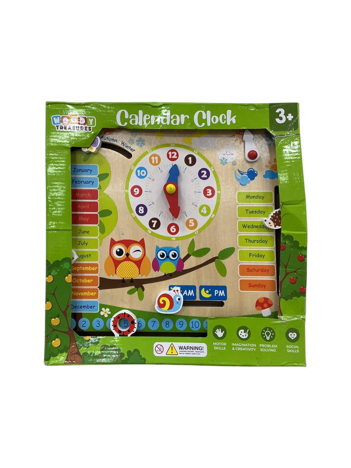 Reloj calendario (WOODY TREASURES)