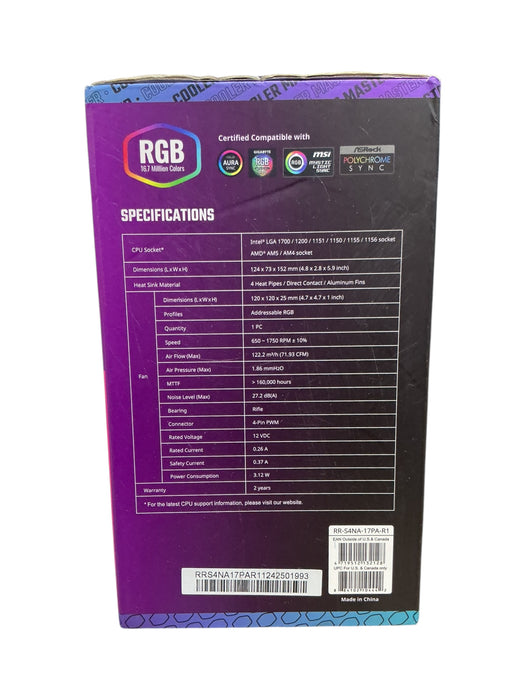 Enfriador para CPU (COOLER MASTER)