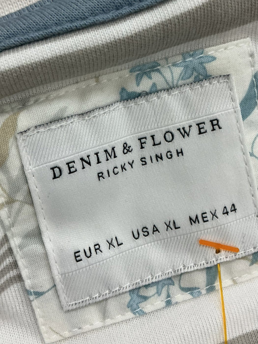 Playera XL (DENIM & FLOWER)