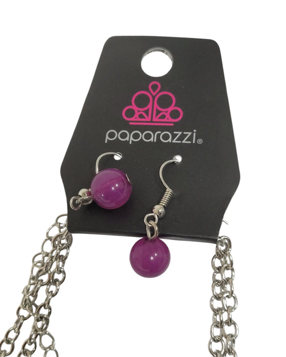 Collar y Aretes de Fantasía (PAPARAZZI)