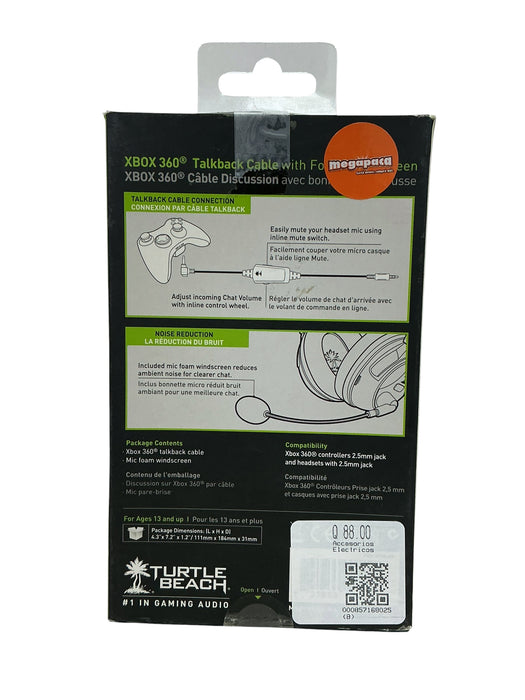 Cable Micrófono Xbox 360 (TURTLE BEACH)