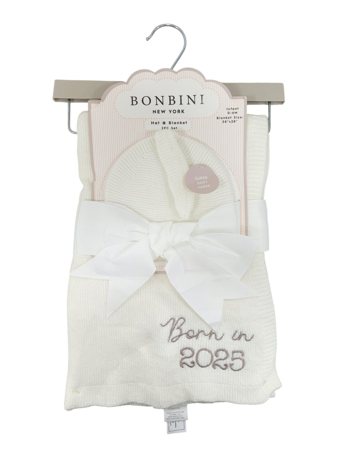 Set de manta y gorro para bebé (BONBINI)