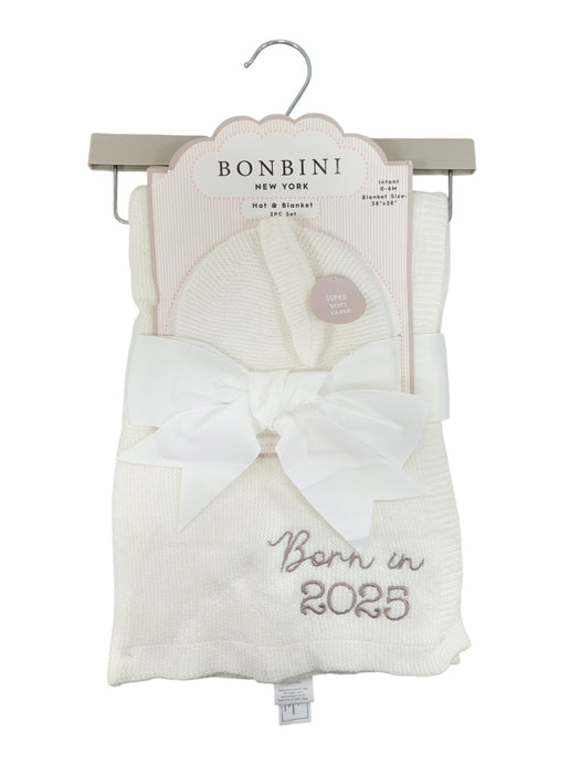 Set de manta y gorro para bebé (BONBINI)