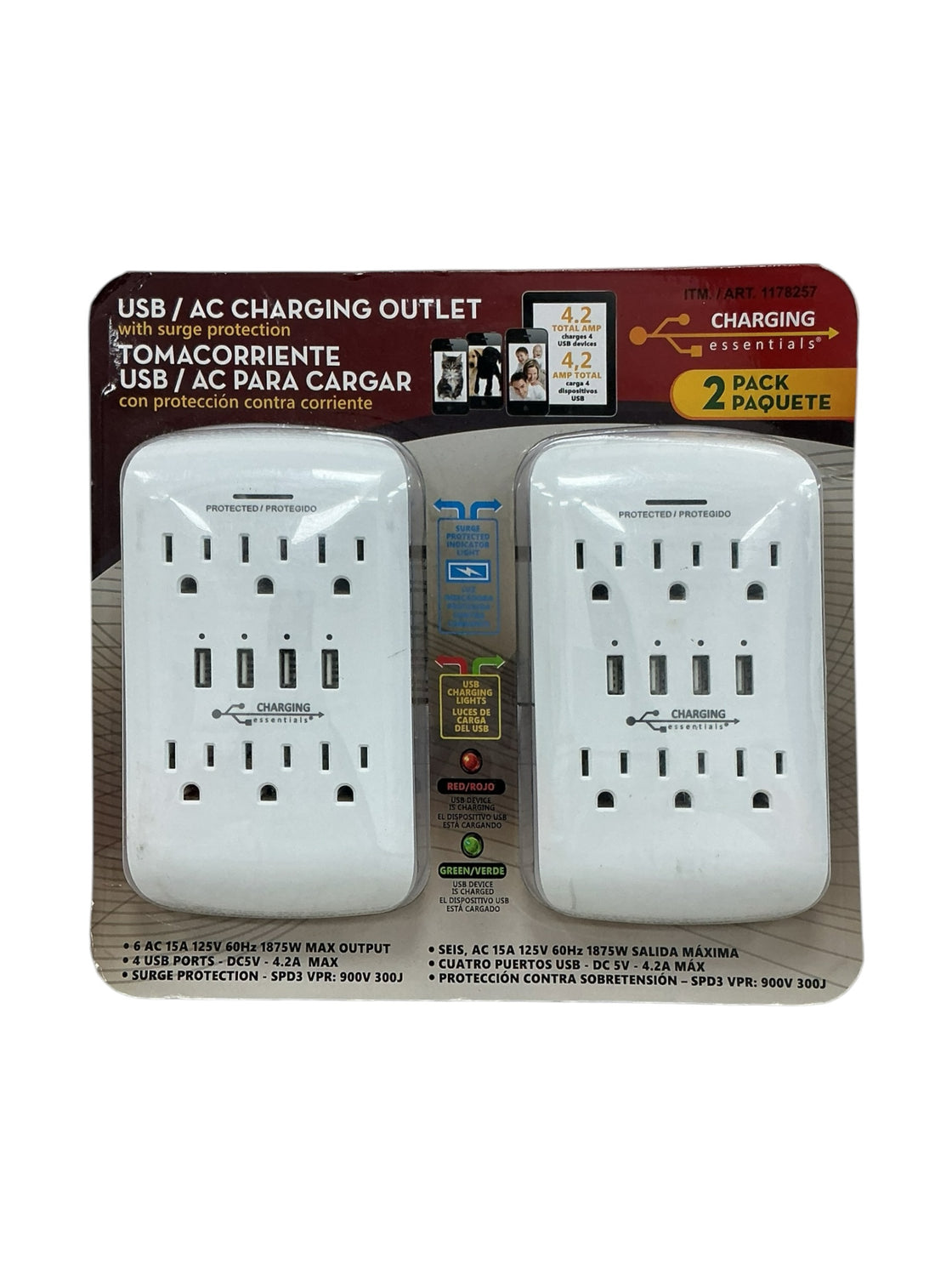 Set de tomacorrientes CHARGING ESSENTIALS)