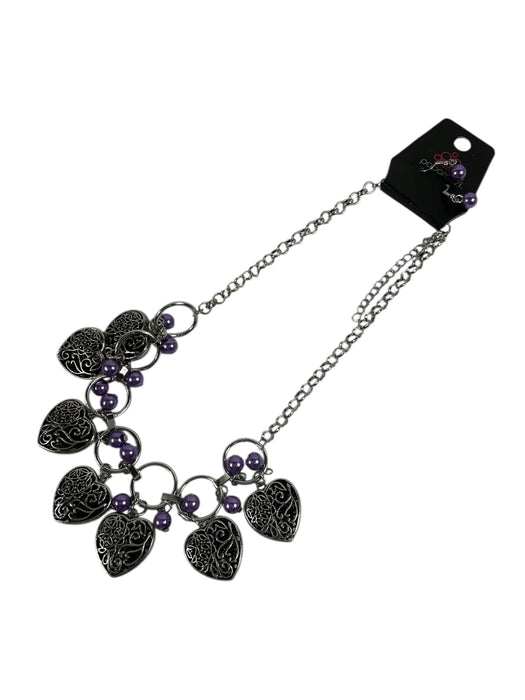 Collar y aretes de fantasía (PAPARAZZI)