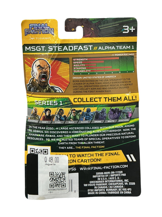 Empaque de figura Sgt. Steadfast Final Faction