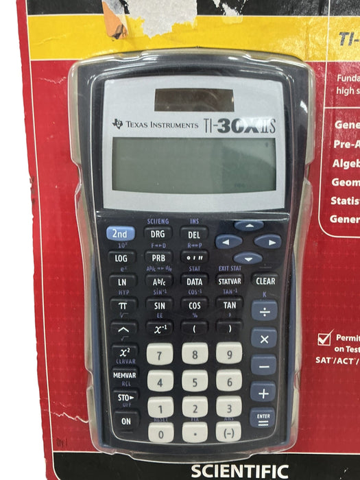 Calculadora TI-30X IIS Texas Instruments - detalle del teclado completo con funciones científicas